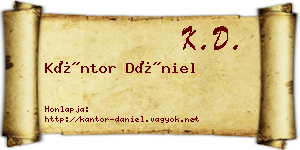 Kántor Dániel névjegykártya